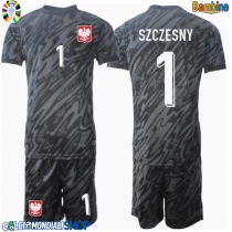 Maglie da calcio Polonia Wojciech Szczesny #1 Portiere Seconda Maglia Bambino Europei 2024 Manica Corta (+ Pantaloni corti)